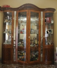 Cristalliera classica in noce 