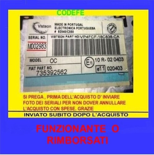 Codice sblocco radio - codice,
