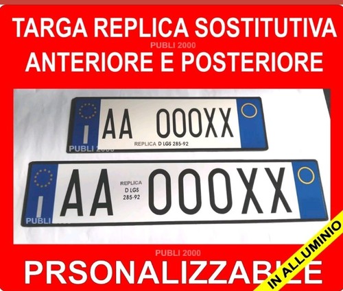 Targa auto replica sostitutiva - auto,