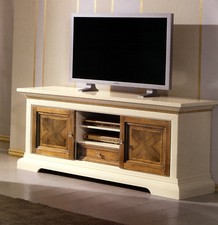 MOBILE PORTA TV LACCATO AVORIO/NOCE GRANO/FOGLIA ORO 2A+1CxSOGGIORNO SALA 869