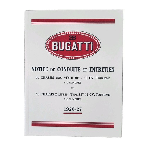Bugatti notice conduite et - conduite,
