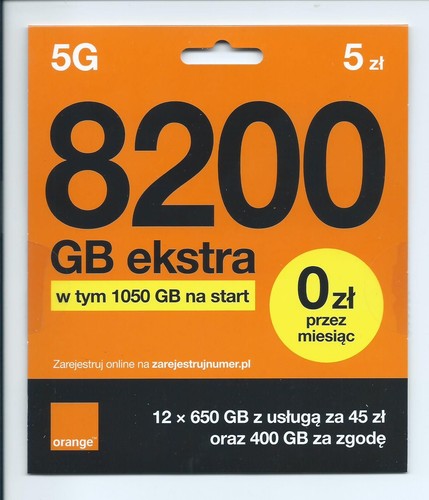 Scheda sim orange - scheda, polonia