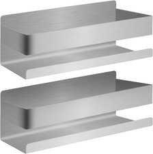 2Pcs Mensola Doccia per Shampoo E Portasapone Porta Shampoo Doccia Cromato Menso