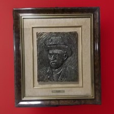 ? VAN GOGH “autoritratto bassorilievo vintage in argento 925  No Salvador Dali