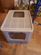 PawHut Lettiera per Gatti Chiusa con Paletta Vassoio Estraibile e 2 Porte