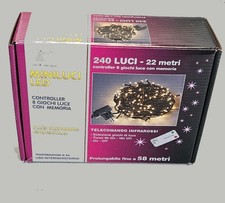 NEW LAMPS - MINILUCI LED 240 - DECORAZIONI NATALIZIE CON GIOCHI- L. 22mt 53-246