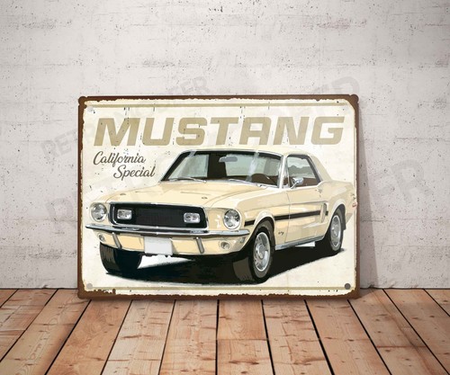 Plaque métal vintage mustang - vintage,