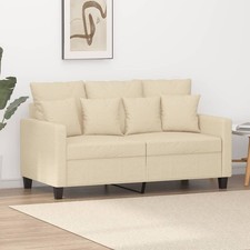 Divano a 2 Posti Crema 120 cm