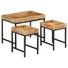 Tavolini a Incastro 3 pz Legno