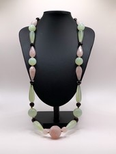 Collana Granato, Giada, Quarzo Oro 18 Lt 