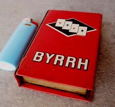 BYRRH VINO APERITIVO SCATOLA PUBBLICITARIA METALLO CELLULOIDE PORTA CARTE GIOCO