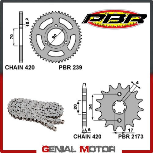 Ek1289 catena corona pignone - catena,