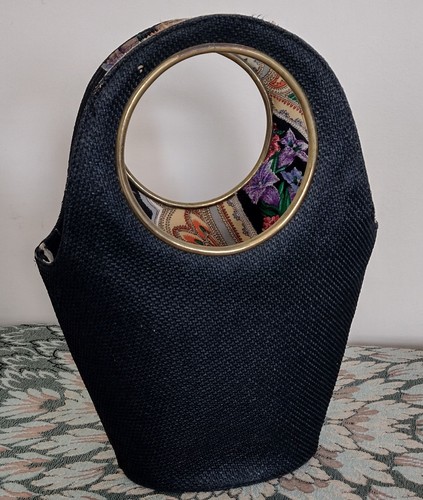 Borsa donna rafia vintage - -,
