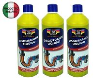 Disgorgante DISOTTURANTE professionale liquido scarichi lavandini wc tubi 3 Bott