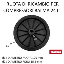 RUOTA DIAMETRO 120 MM RICAMBIO