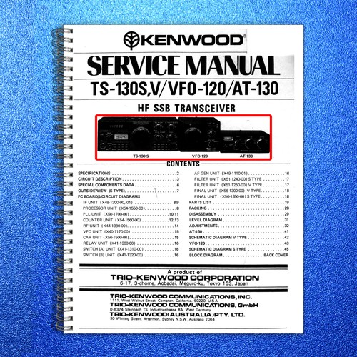 Kenwood 130s 130v - ts-130s, ts-130v
