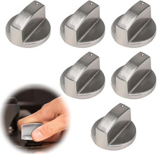 Set 6 Manopole Universali Fornello Gas 6mm Ricambio Pomelli Piano Cottura Forno