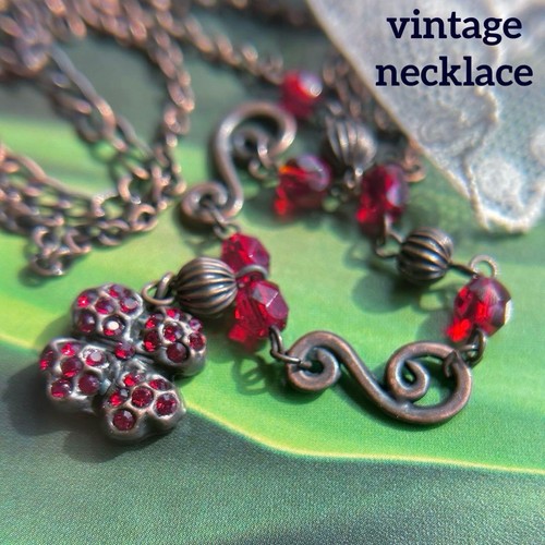 Collana vintage vetro - collana,
