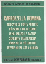 Spartiti CANZONI ROMANE DI SUCCESSO 7 brani CARROZZELLA ROMANA - 1983