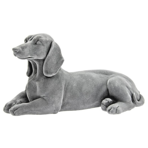 Velvet dachshund figurine - velvet,