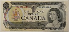 1 DOLLAR 1973 BANQUE DU CANADA