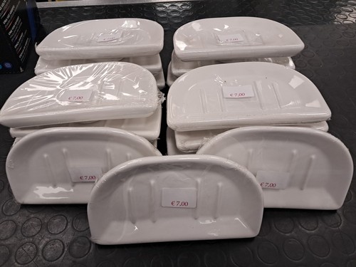 Portasapone ceramica 15pezzi