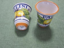 Set 2 Bicchierini Bicchieri in Ceramica Limoni Tazzine caffè Limoncello ecc