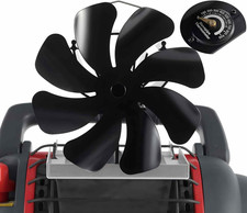 Ventilatore per stufa a legna 8 pale termoventilatori attivati ad energia termica (staffa inclusa), 