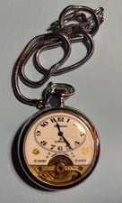 HEBDOMAS-"8 JOURS"-8 DAYS-8 Giorni/ LA MARTINE-Swiss Made-cromato-con Catenella