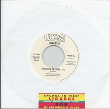 LIGABUE - RARO 45 GIRI JUKEBOX CON STICKER " ANCORA IN PIEDI "