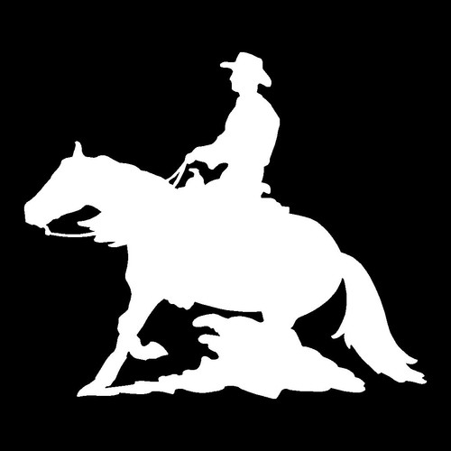 Reining horse decalcomania - horse, in