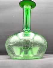 Bottiglia in vetro di Murano con etichetta originale e firma del maestro