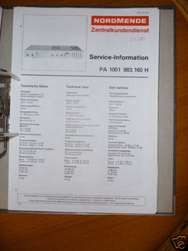 Manuale servizio nordmende - servizio,