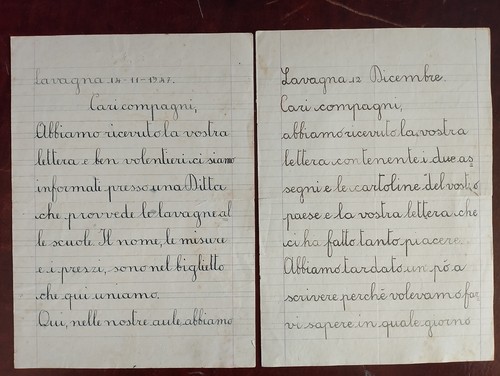 Coppia lettere scolaresca - coppia, di