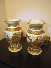 splendida coppia di antichi vasi giapponesi 