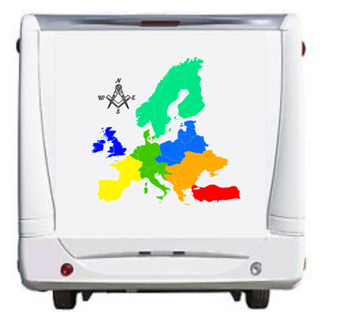 Adesivi con mappa europa gli - adesivi,