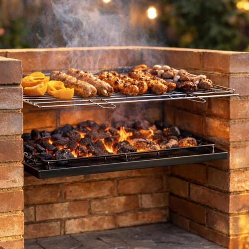 Set vassoio griglia - barbecue, a