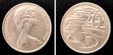 AUSTRALIA  moneta 20 cent. del 1966 Regina Elisabetta II