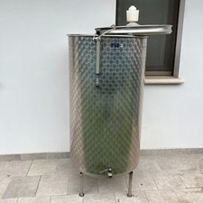 CISTERNA IN ACCIAIO INOX 500 LITRI PER VINO CON COPERCHIO