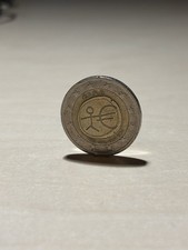 MONETA 2 euro, con omino stilizzato AEA 1999-2009 EMU, RARA