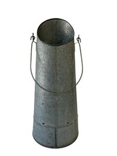 Secchio per carbone vintage zincato anni 70 "misure in foto"