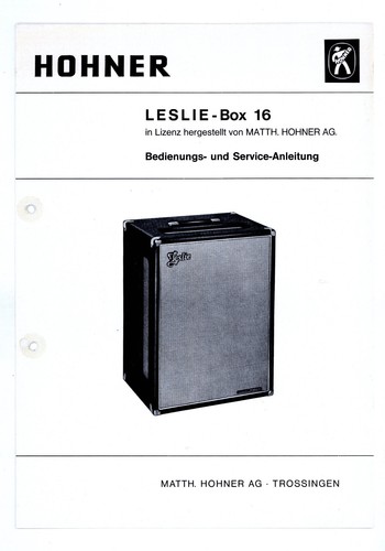Hohner lesli box manuale - hohner, 16