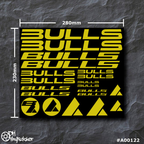 Bulls sticker giallo set - sticker,