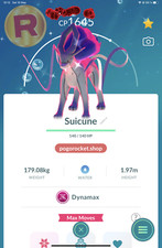 Shiny Dmax Suicune Dynamax Go