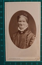 FOTO CDV CABINET DONNA ANZIANA ELEGANTE WIEN - ATELIER N. STOCKMANN