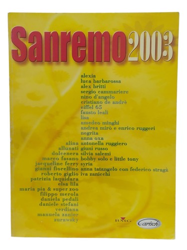 Sanremo 2003 spartiti - sanremo,