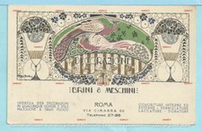 cartolina pubblicitaria Impresa Decorazioni Coloriture BRINI & MESCHINI - Roma