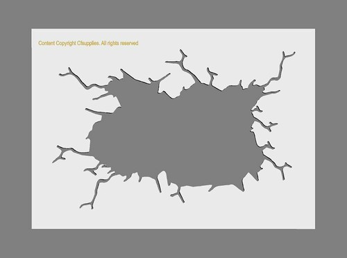 Mylar stencil buco nel - mylar,