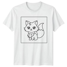 T-shirt da uomo Fox With Scarf Animals maglietta da donna maglietta unisex...