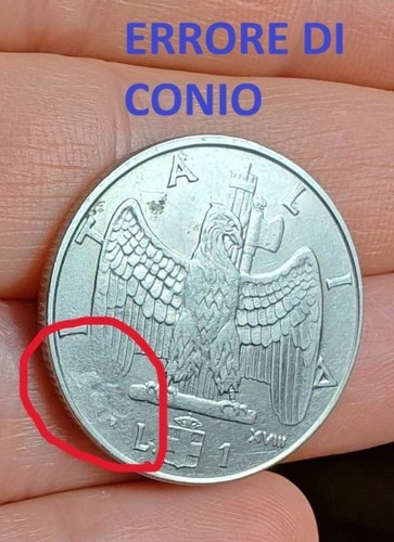 Lira impero 1940 errore - errore, di